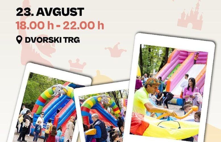 Детское мероприятие на Дворском Тргу, Черногория, 23 августа с 18:00 до 22:00. Развлечения и веселье для всей семьи.