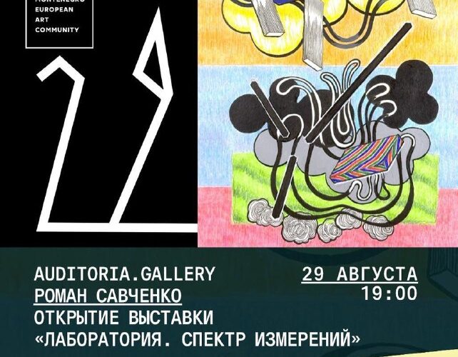 Открытие выставки Лаборатория. Спектр измерений в Auditoria Gallery, Черногория, август-сентябрь.