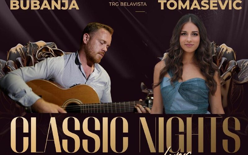 Афиша мероприятий Classic Nights в Черногории: выступления Александра Бубани и Николины Томашевич 2025.