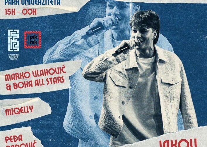 Плакат мероприятия Подгорицкий пикник в Черногории 1 октября с живыми выступлениями артистов.