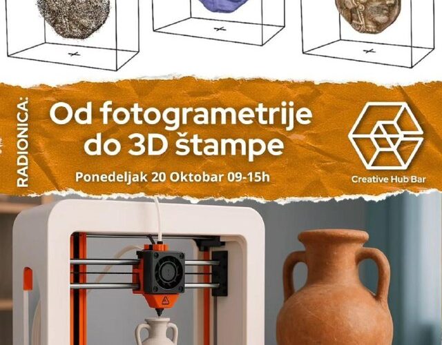 Воркшоп в Черногории: от фотограмметрии до 3D печати. Понедельник, 20 октября, 09:00-15:00.