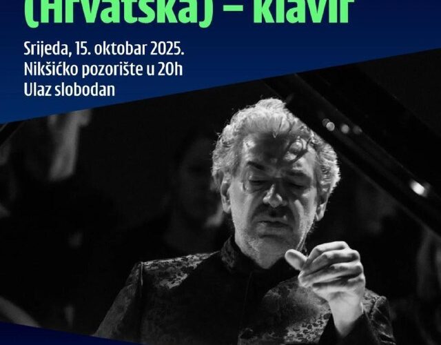 Концерт Ловро Погорелича в Никшиче, Черногория, 15 октября 2025. Вход свободный, Никшичко позориште.