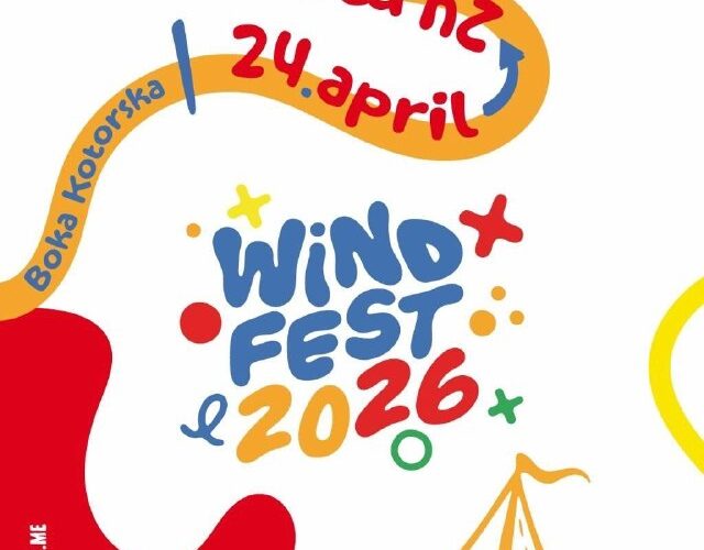 Постер Wind Fest 2026 в Бока-Которской, Черногория, 24 апреля - 2 мая. Фестиваль парусного спорта.