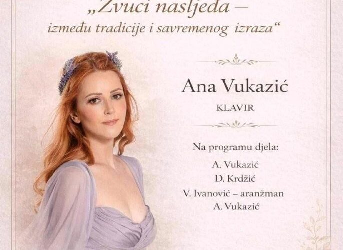 Альтернативный текст: Приглашение на концерт в Черногории: звуки наследия между традицией и современностью, 26 марта 2026.