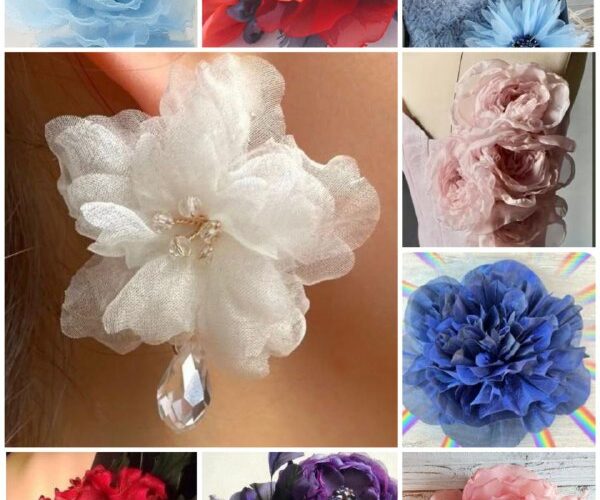 Цветочные украшения из ткани для мероприятий в Черногории: яркие акценты в образах участников.