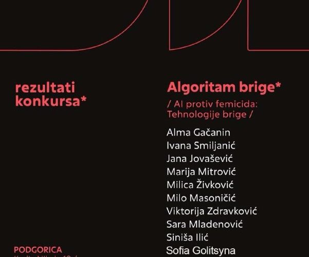 Результаты конкурса Алгоритм заботы в Черногории: инициативы против фемицида с использованием технологий.